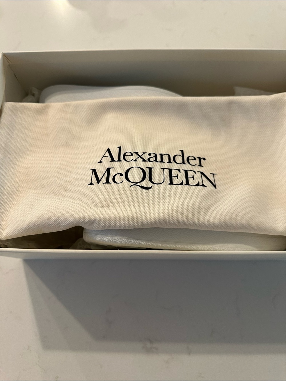 Alexander McQueen White Leather Platform Strap Sneakers for Toddlers Size EU 25 - Picture 9 of 12